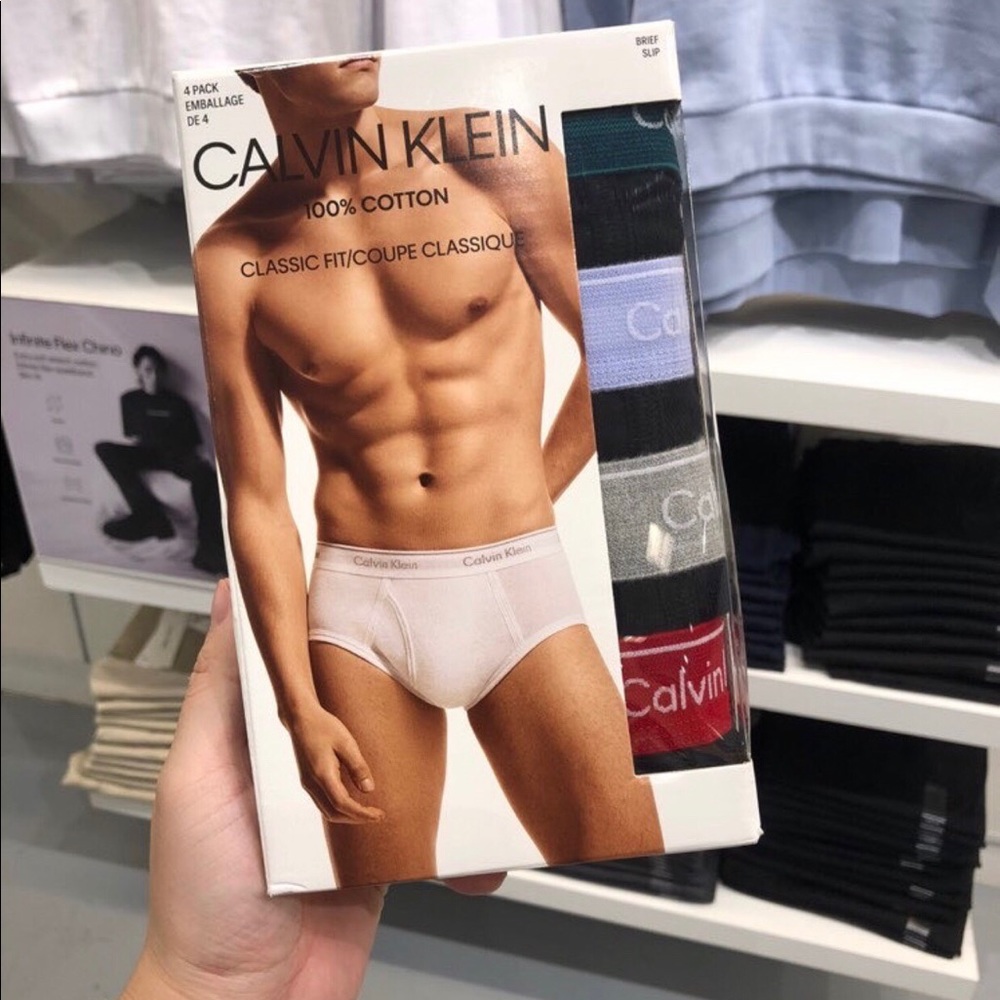 25.Calvin Klein 100% cotton 4 pack Brief underwear